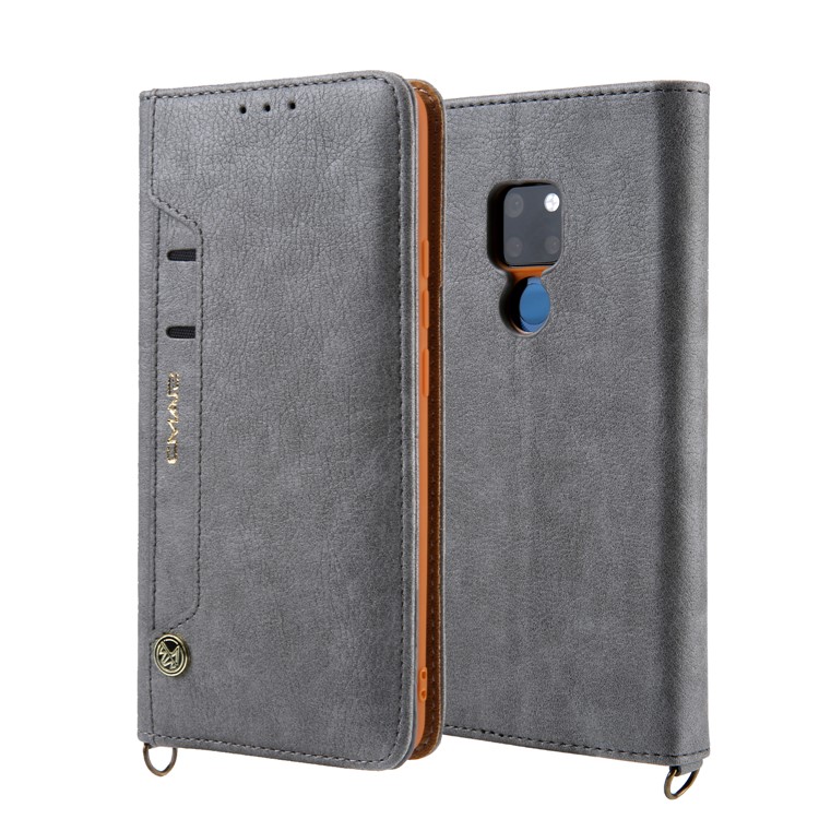 CMAI2 PU Leather Stand Wallet Cell Phone Case for Huawei Mate 20 - Grey-1
