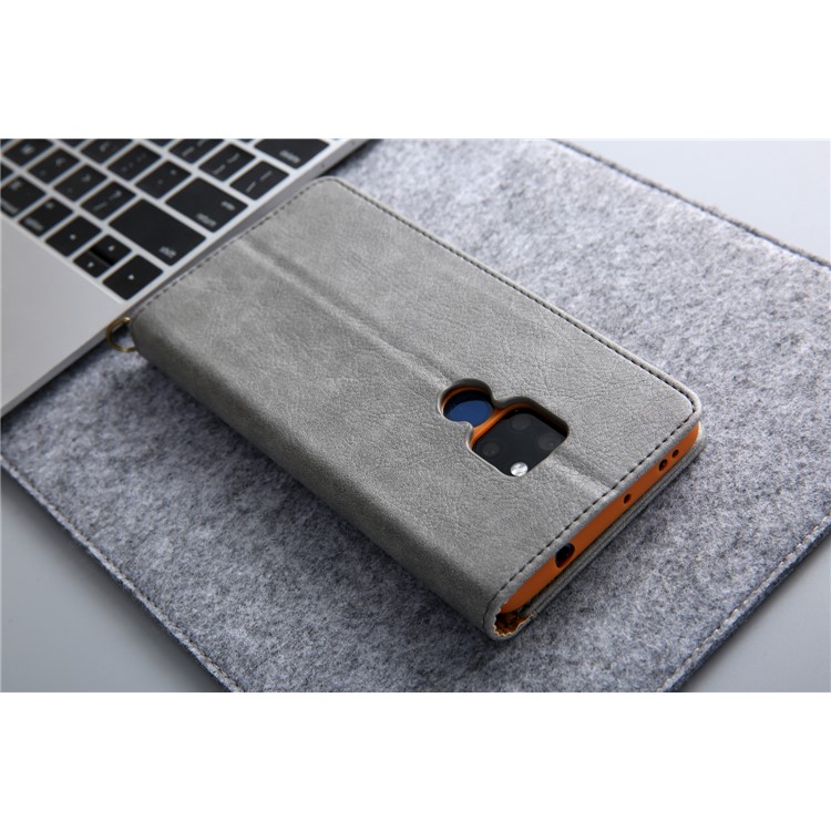 CMAI2 PU Leather Stand Wallet Cell Phone Case for Huawei Mate 20 - Grey-10
