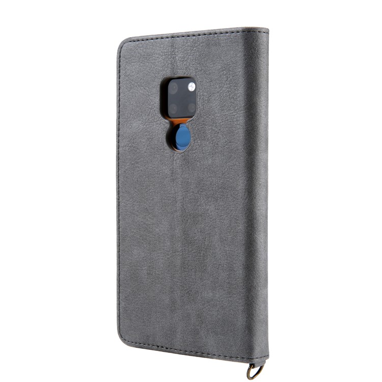CMAI2 PU Leather Stand Wallet Cell Phone Case for Huawei Mate 20 - Grey-3