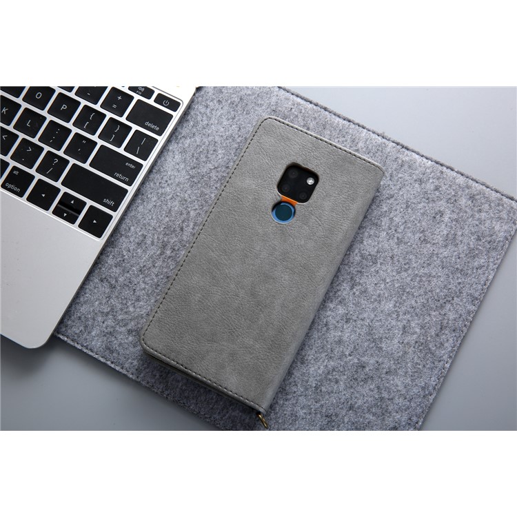 CMAI2 PU Leather Stand Wallet Cell Phone Case for Huawei Mate 20 - Grey-9