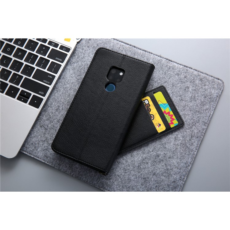 CMAI2 PU Leather Stand Wallet Cell Phone Casing for Huawei Mate 20 - Black-11