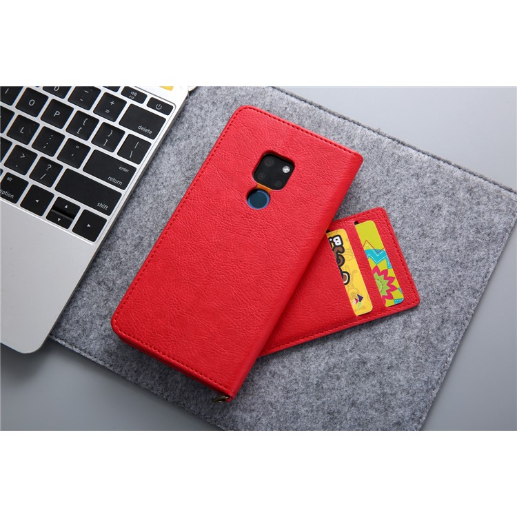 CMAI2 PU Leather Stand Wallet Cell Phone Cover for Huawei Mate 20 - Red-11