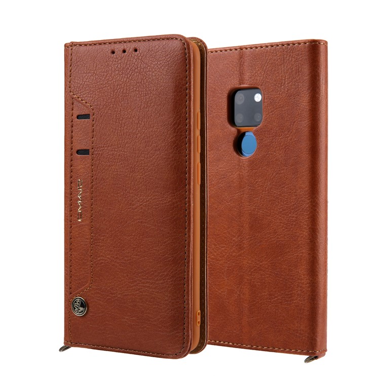 CMAI2 PU Leather Stand Wallet Mobile Casing for Huawei Mate 20 - Brown-1