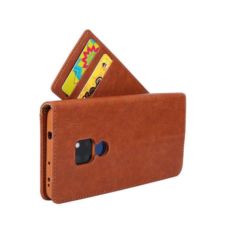 CMAI2 PU Leather Stand Wallet Mobile Casing for Huawei Mate 20 - Brown-4