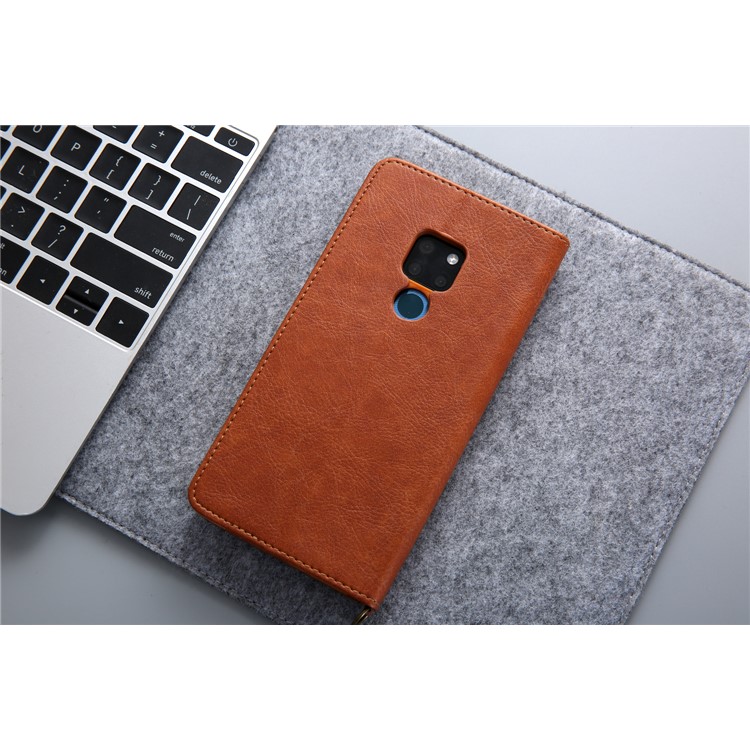 CMAI2 PU Leather Stand Wallet Mobile Casing for Huawei Mate 20 - Brown-9
