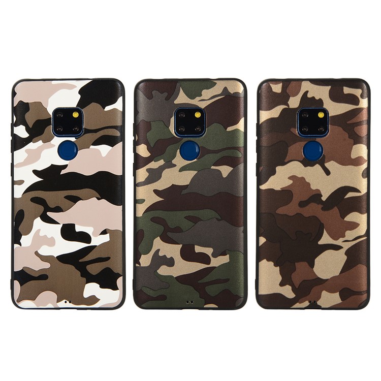 For Huawei Mate 20 Camouflage Pattern TPU Back Phone Case - White-7