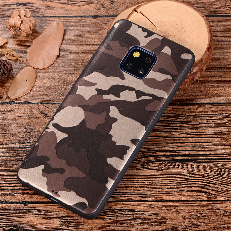 For Huawei Mate 20 Pro Camouflage Pattern TPU Mobile Phone Shell - Brown-4