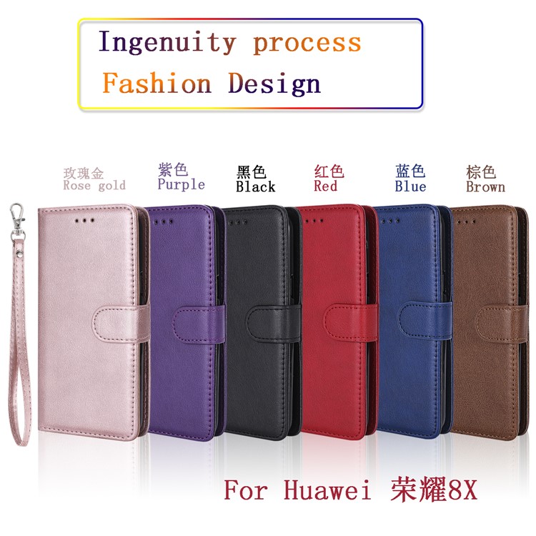 Magnetic Detachable 2-in-1 Wallet Leather Stand Case for Huawei Honor 8X / View 10 Lite - Black-13