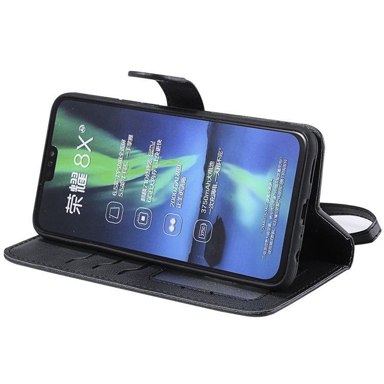 Magnetic Detachable 2-in-1 Wallet Leather Stand Case for Huawei Honor 8X / View 10 Lite - Black-9