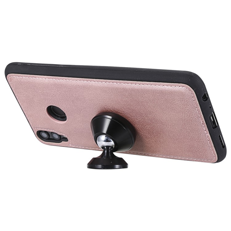 Desmontável Magnético 2-em-1 Carteira De Couro Stand Capa Para Huawei Honor 8X / Ver 10 Lite - Rosa Ouro-6