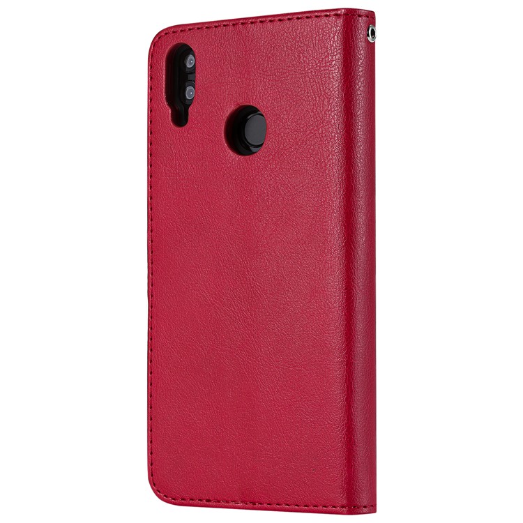 Magnetic Detachable 2-in-1 Wallet Leather Phone Case for Huawei Honor 8X / View 10 Lite - Red-3