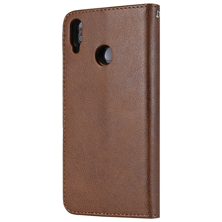 Magnetic Detachable 2-in-1 Wallet Leather Mobile Phone Case for Huawei Honor 8X / View 10 Lite - Brown-3