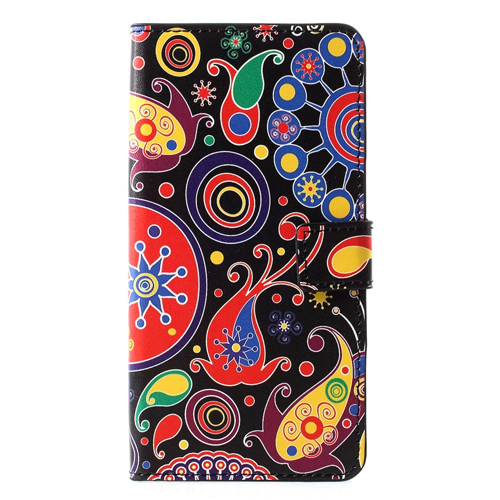 Patterned PU Leather Wallet Stand Protective Casing for Huawei P30 Pro - Vintage Pattern-1