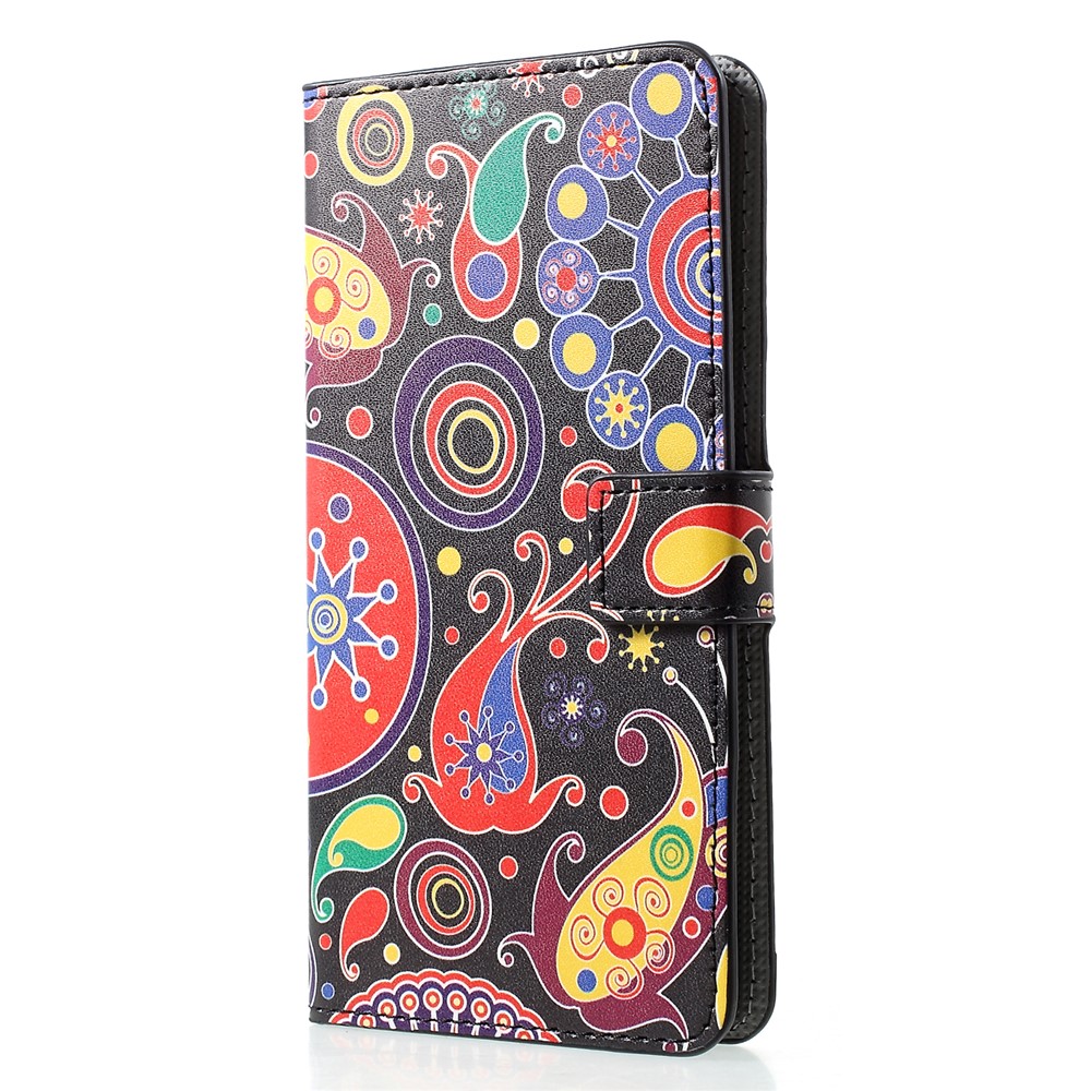Patterned PU Leather Wallet Stand Protective Casing for Huawei P30 Pro - Vintage Pattern-3