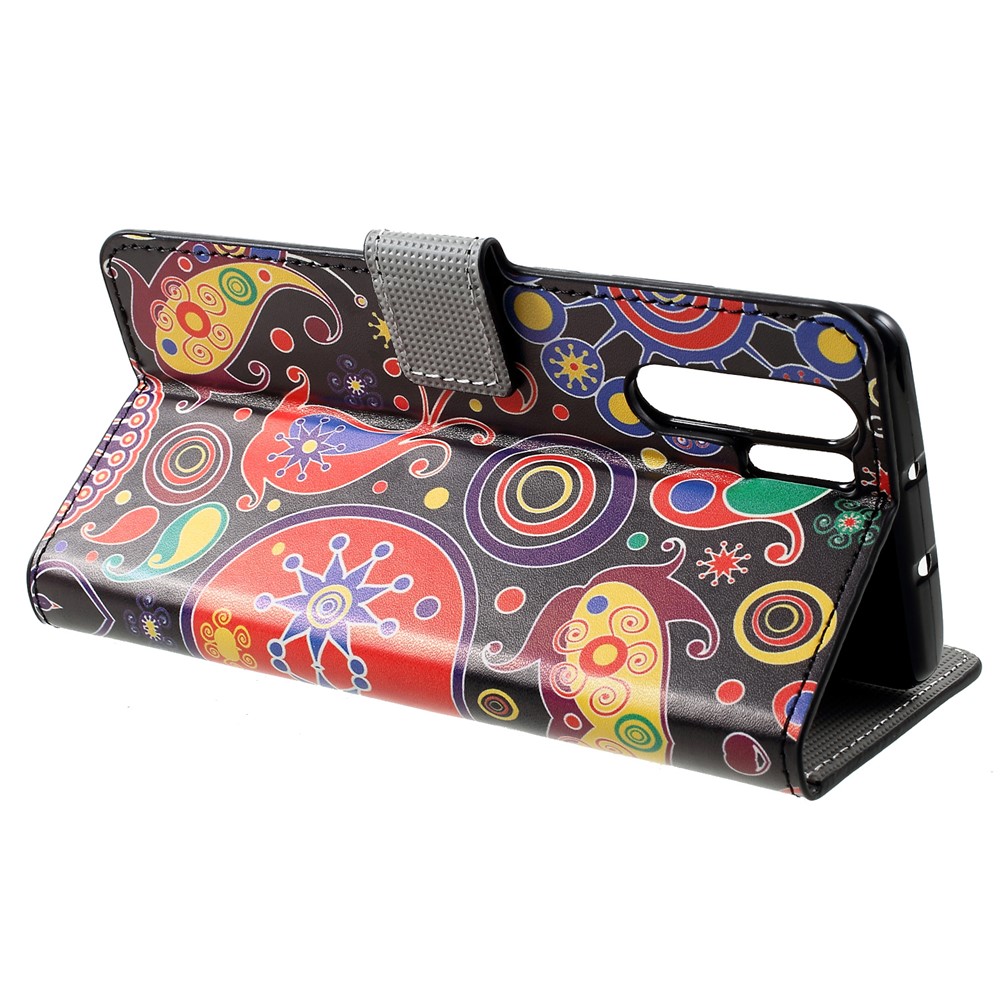 Patterned PU Leather Wallet Stand Protective Casing for Huawei P30 Pro - Vintage Pattern-4