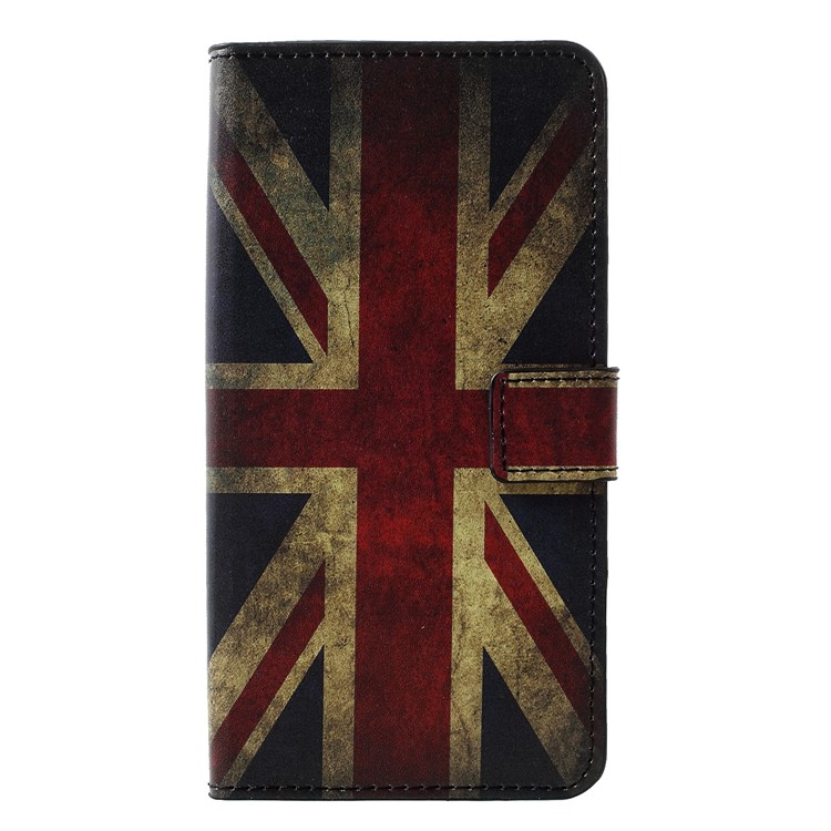Patterned PU Leather Wallet Stand Protective Phone Cover for Huawei P30 Pro - British Flag-1