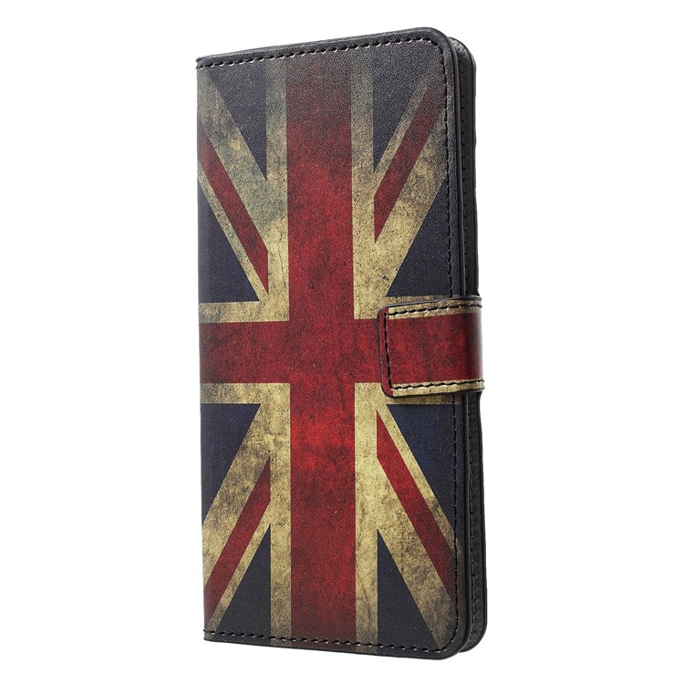 Patterned PU Leather Wallet Stand Protective Phone Cover for Huawei P30 Pro - British Flag-3