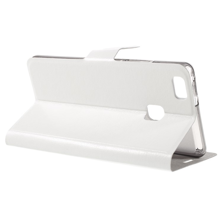 Crazy Horse Leather Card Holder Cover for Huawei P9 Lite - White-5