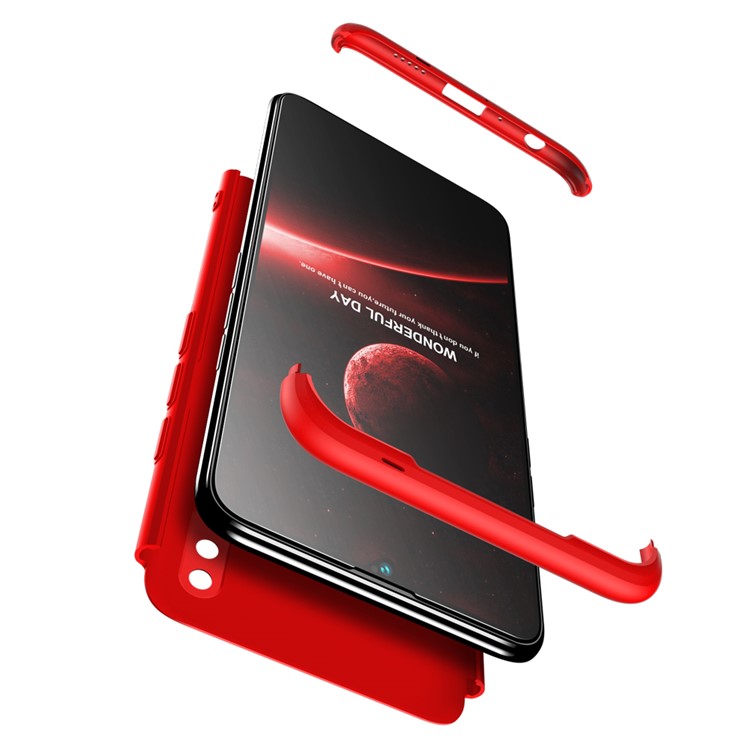 GKK Detachable 3-Piece Matte Hard Plastic Case for Huawei Honor 10 Lite - Red-3