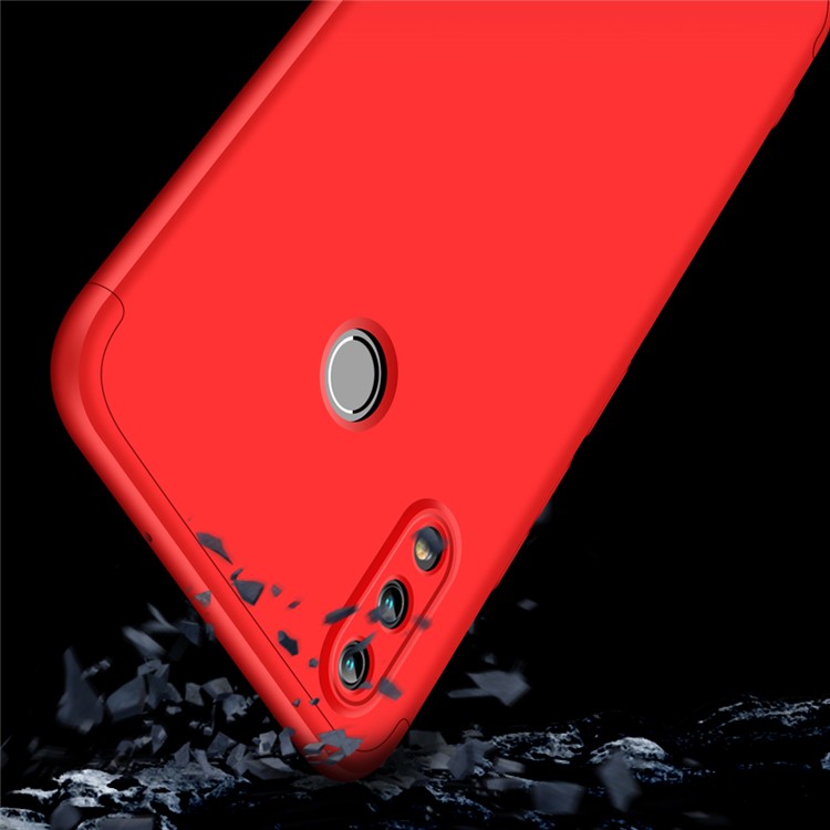 GKK Detachable 3-Piece Matte Hard Plastic Case for Huawei Honor 10 Lite - Red-4
