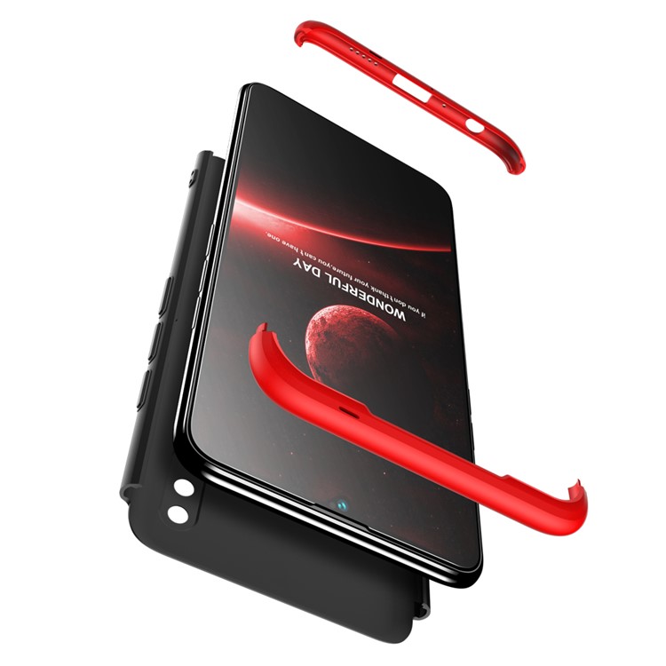 GKK Detachable 3-Piece Matte Hard Shell Case for Huawei Honor 10 Lite - Red / Black-3