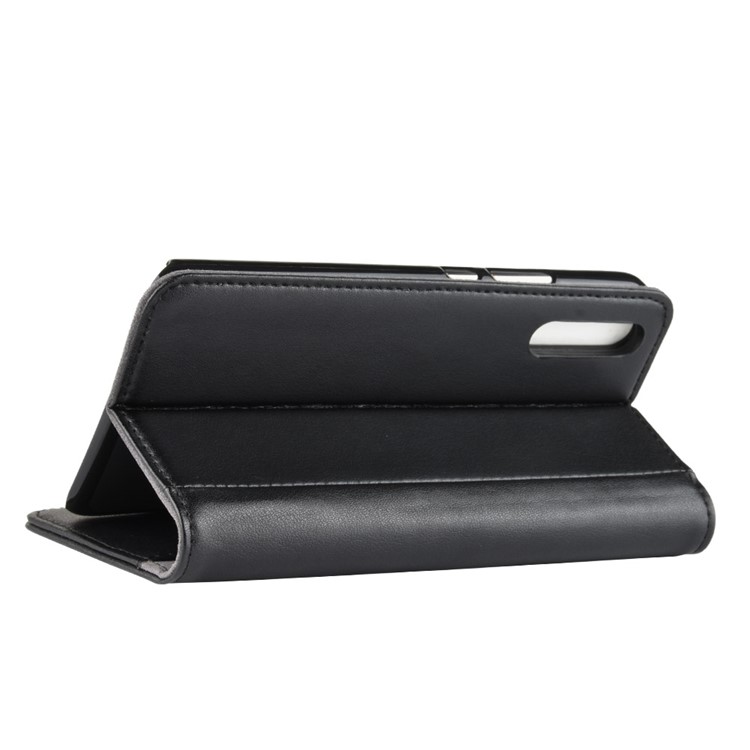 Genuine Split Leather Wallet Protection Case for Huawei Honor Magic 2 - Black-7