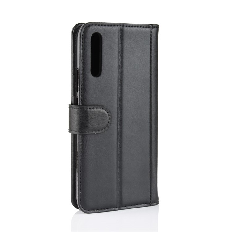 Genuine Split Leather Wallet Protection Case for Huawei Honor Magic 2 - Black-8