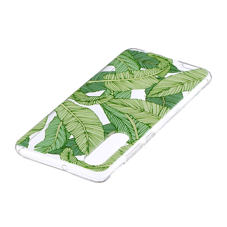 Pattern Printing TPU Case Shell for Huawei P30 - Green Leaves-3