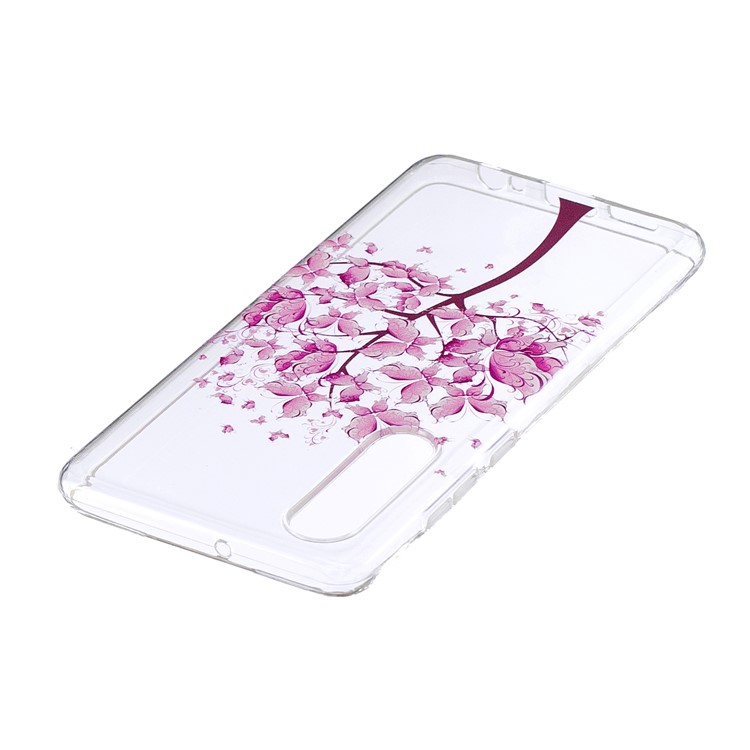 Pattern Printing TPU Cell Phone Case for Huawei P30 - Purple Tree-3