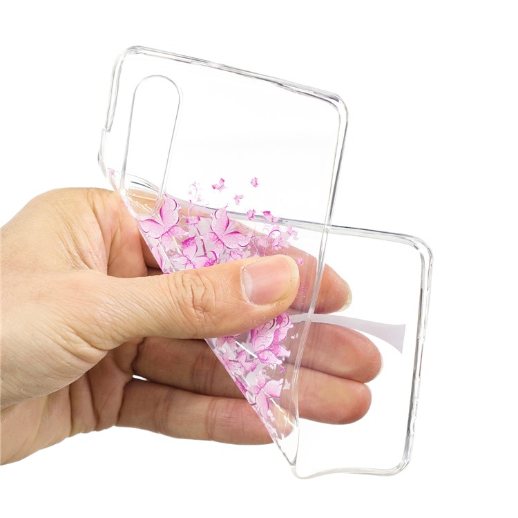 Pattern Printing TPU Cell Phone Case for Huawei P30 - Purple Tree-4