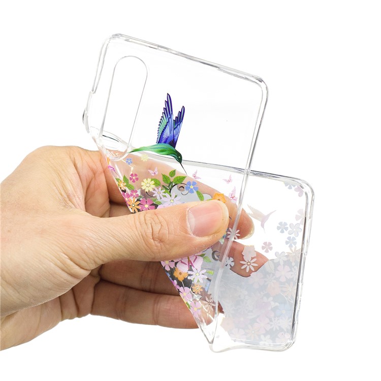Pattern Printing TPU Phone Cover for Huawei P30 - Flowered Beauty-4