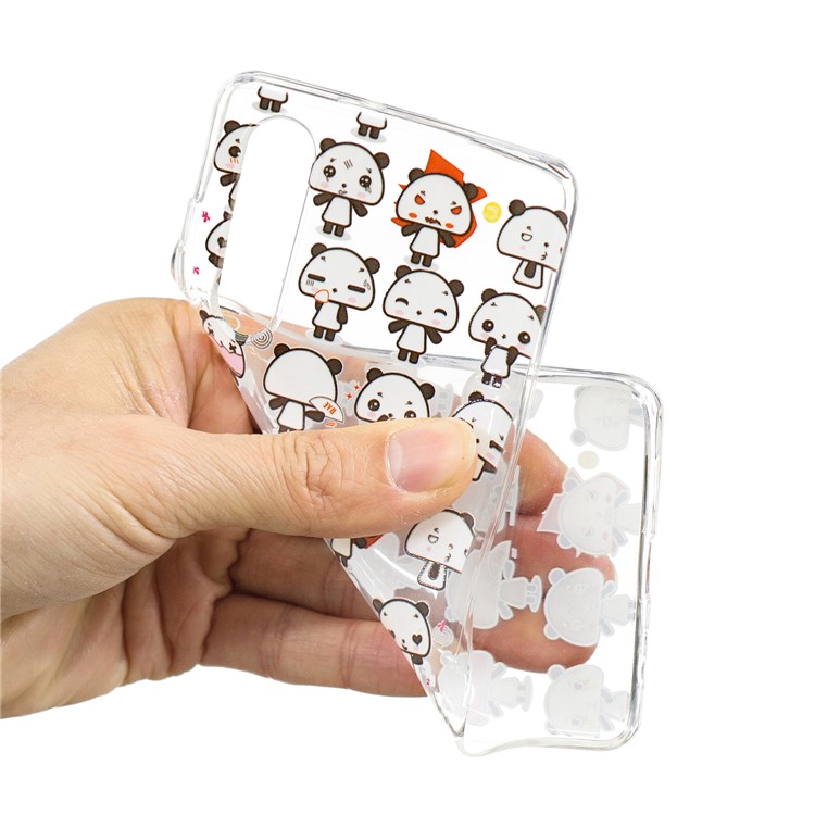 Pattern Printing IMD Soft TPU Gel Case for Huawei P30 - Different Panda Expression-4