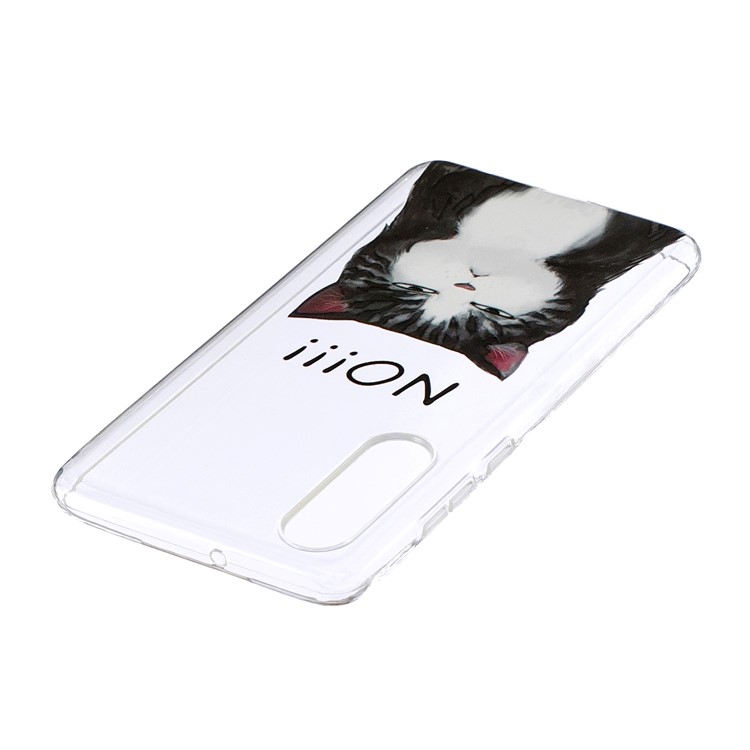 Pattern Printing IMD Soft TPU Case for Huawei P30 - Angry Cat-3