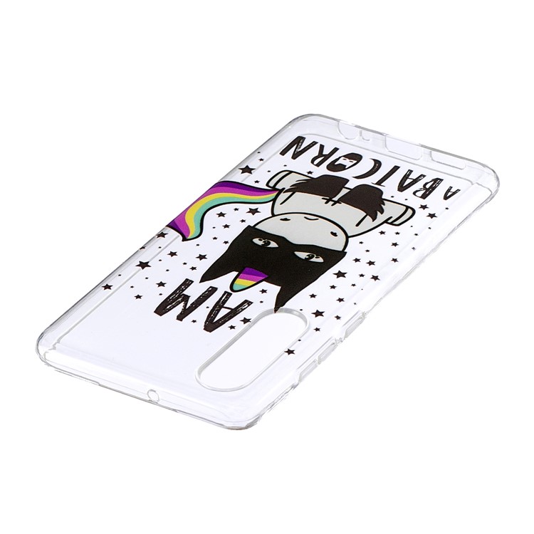 Pattern Printing IMD Soft TPU Phone Casing for Huawei P30 - Batcorn-3