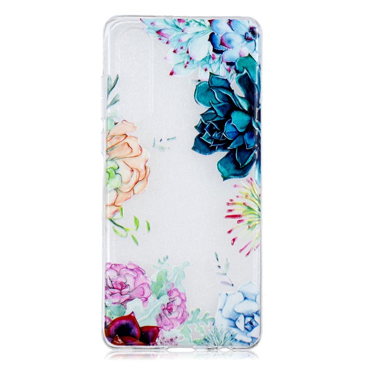 Pattern Printing IMD Soft TPU Mobile Phone Cover for Huawei P30 - Blooming Flower-1