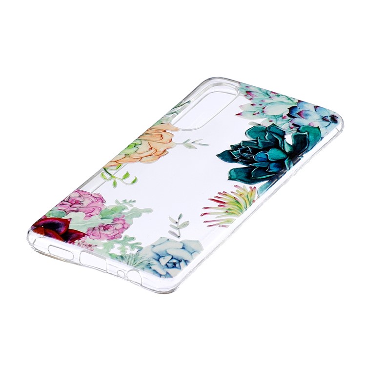 Pattern Printing IMD Soft TPU Mobile Phone Cover for Huawei P30 - Blooming Flower-2