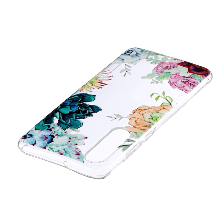 Pattern Printing IMD Soft TPU Mobile Phone Cover for Huawei P30 - Blooming Flower-3