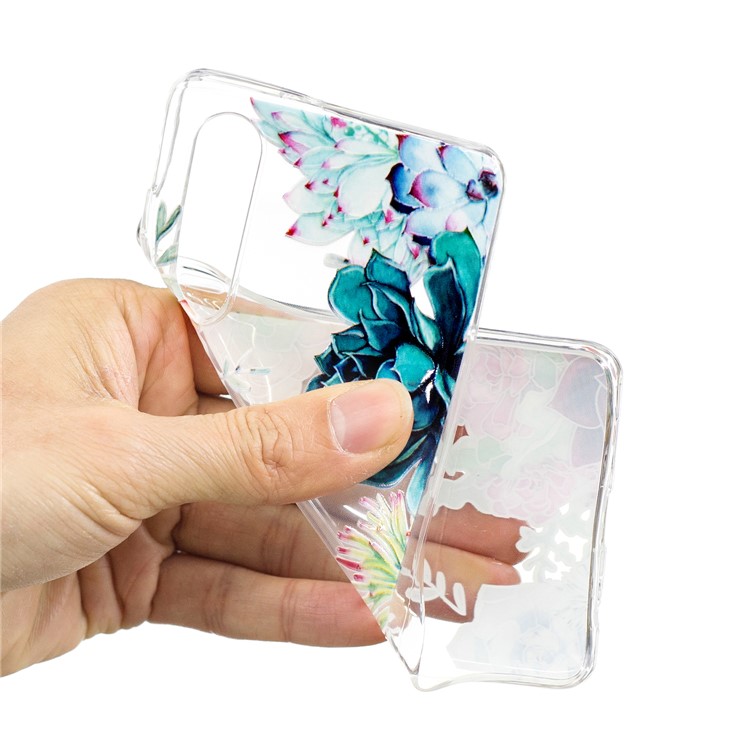 Pattern Printing IMD Soft TPU Mobile Phone Cover for Huawei P30 - Blooming Flower-4