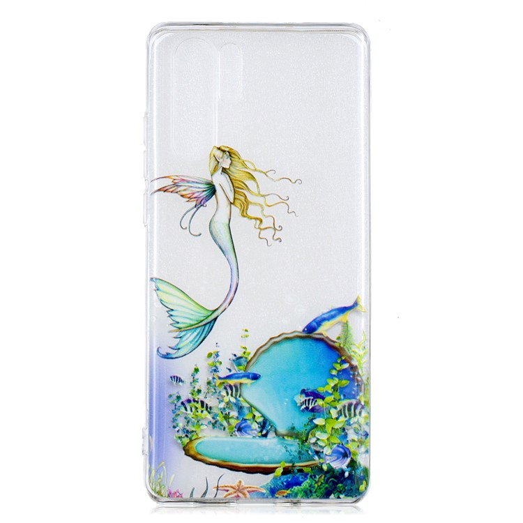 For Huawei P30 Pro Pattern Printing IMD Soft TPU Cell Phone Cover - Mermaid-1