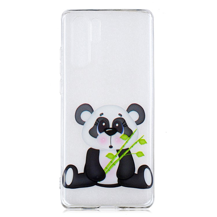 For Huawei P30 Pro Pattern Printing IMD Soft TPU Protection Shell - Panda and Bamboo-1
