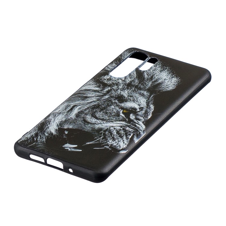 Pattern Printing Embossment TPU Mobile Case for Huawei P30 Pro - Lion-2