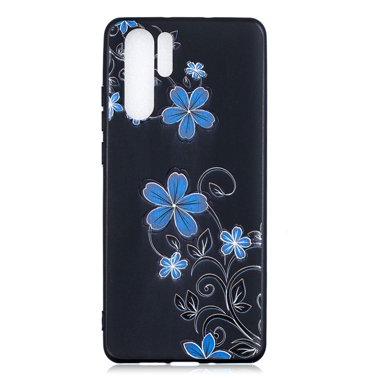 Pattern Printing Embossment TPU Phone Cover for Huawei P30 Pro - Beautiful Flowers-1