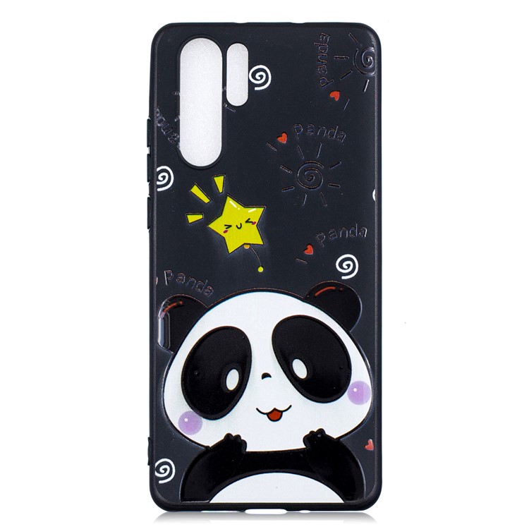 Pattern Printing Embossment TPU Cellphone Shell for Huawei P30 Pro - Cute Panda-1