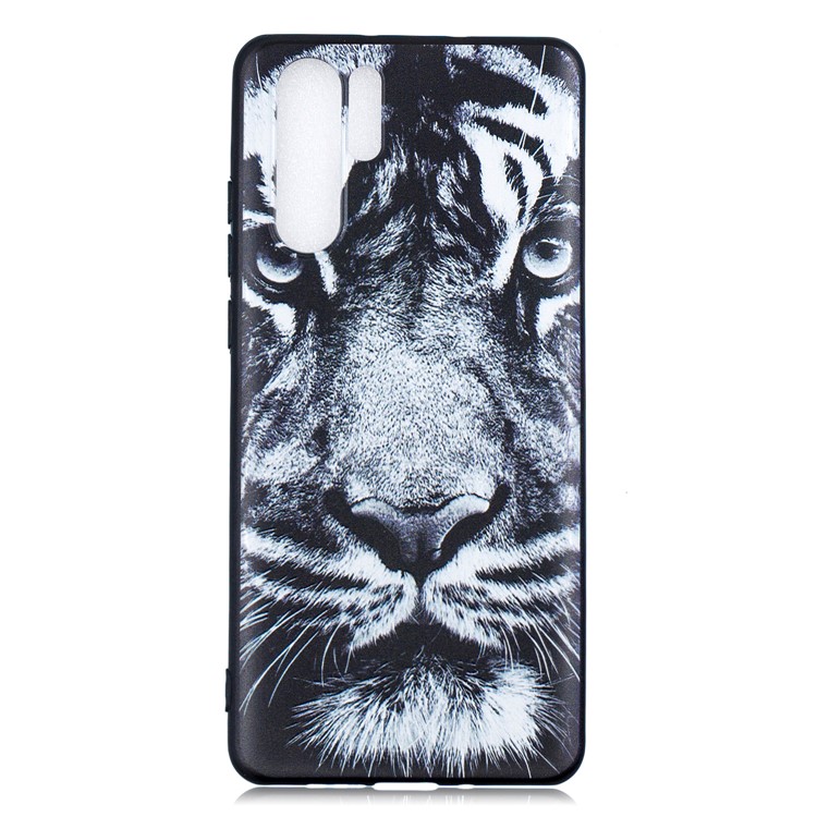 Pattern Printing Embossment TPU Protection Case for Huawei P30 Pro - Tiger-1