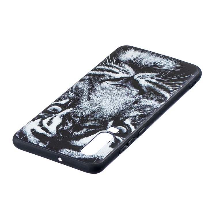 Pattern Printing Embossment TPU Soft Phone Shell for Huawei P30 - Tiger-3