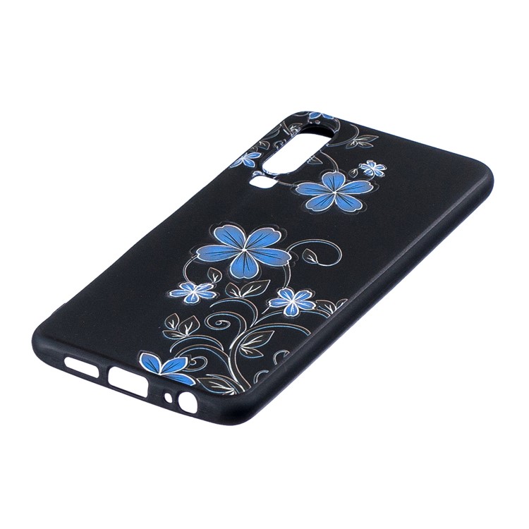 Pattern Printing Embossment TPU Back Mobile Case for Huawei P30 - Beautiful Flowers-2