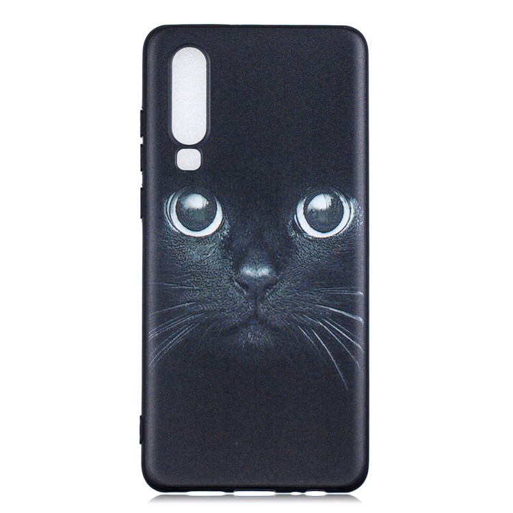 Pattern Printing Embossment TPU Back Mobile Cover for Huawei P30 - Cat-1