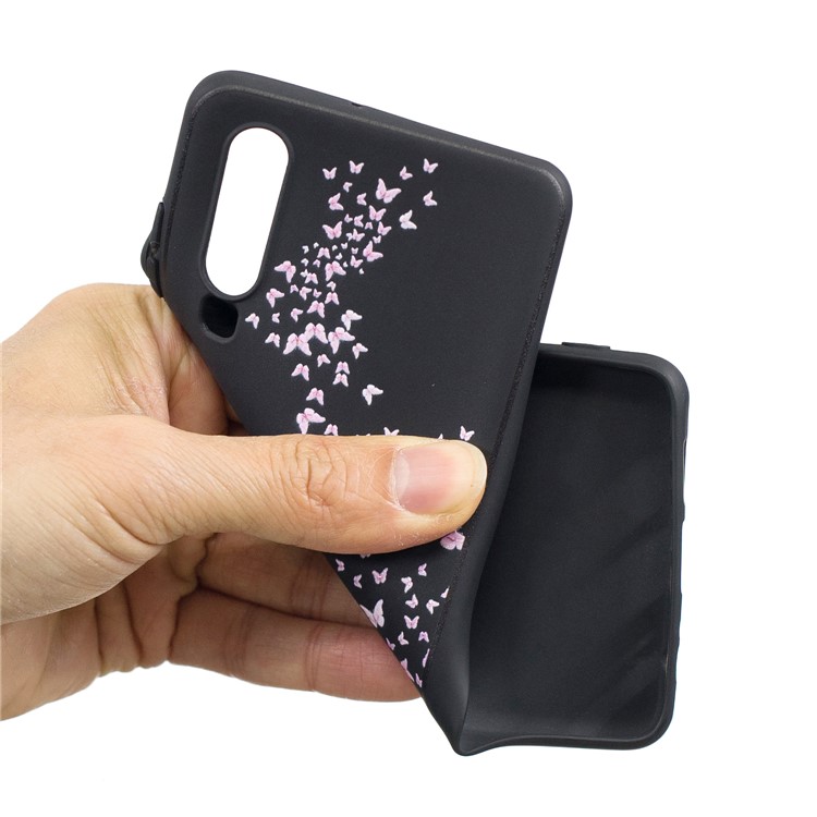 Pattern Printing Embossment TPU Protection Cell Phone Case for Huawei P30 - Flowered Girl and Butterfly-4