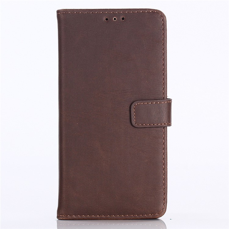 Crazy Horse Vintage Leather Flip Case Accessory for Huawei P30 - Coffee-2