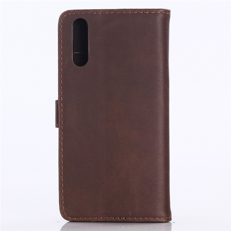 Crazy Horse Vintage Leather Flip Case Accessessy Для Huawei P30 - Кофе